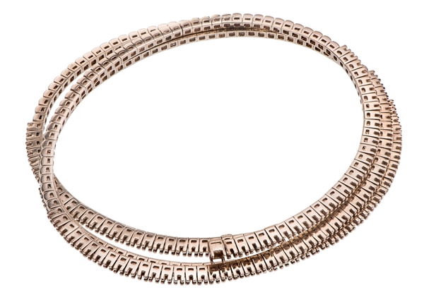 Pave Diamond Bangle-3 Lines