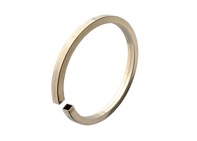 65mm Sterling Silver Square Tube Bangle