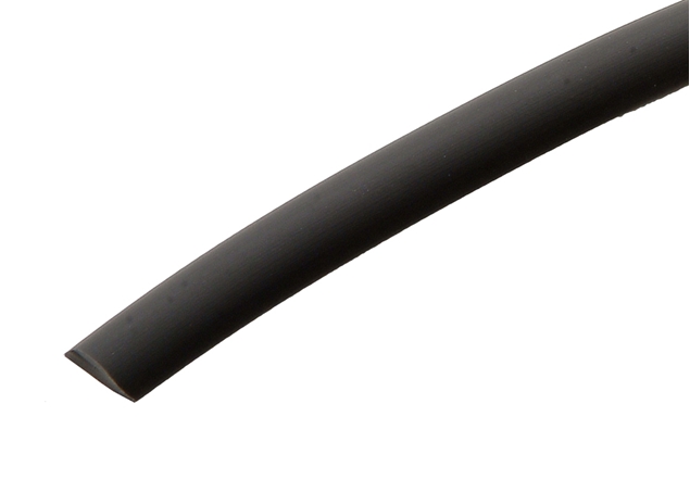 Half Round Rubber Cord-Black