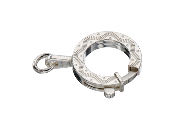 Fancy Round Ring Clasp-2 pcs