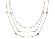 Bezel Set Diamond Necklace-by Meter