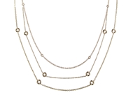 Bezel Set Diamond Necklace-by Meter