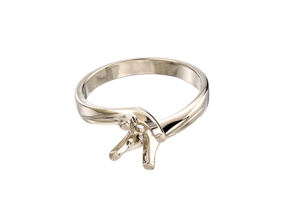 Twisted Solitaire Ring 4 Prong