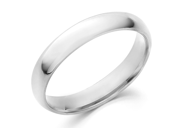 Half Round Wedding Band 4mm For Man