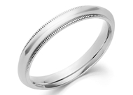 3mm Milgrain Comfort Fit Wedding Band