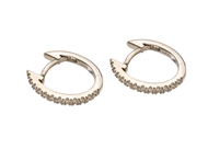 13x11mm Diamond Hoop Earrings