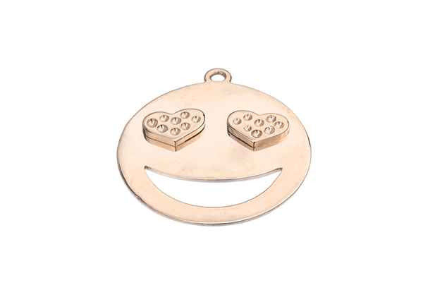 Smiley With Heart Pendant For Settings