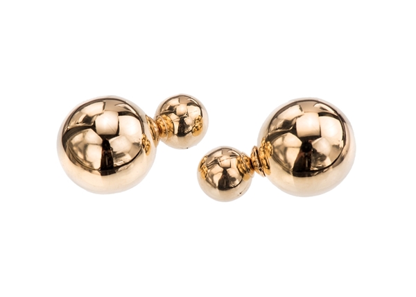 Doubel Ball Stud Earrings