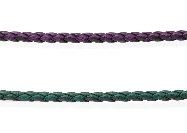 4mm Round Braided Leather Cord