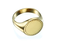 Engraved Round Signet Ring