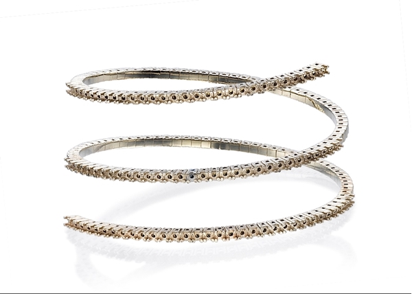 Pave Diamond Bangle-3 Lines