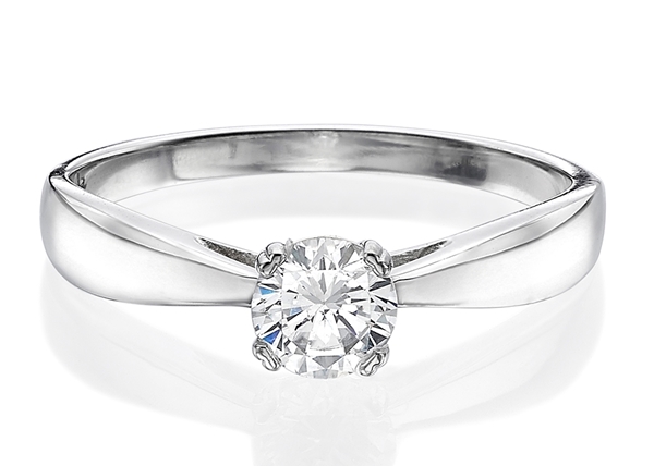 Cathedral Solitaire Ring 4.2mm/0.25ct