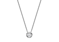 Bezel Set Diamond Necklace 2.5mm/0.05ct