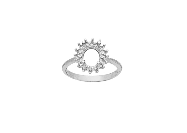 Oval Cluster Ring