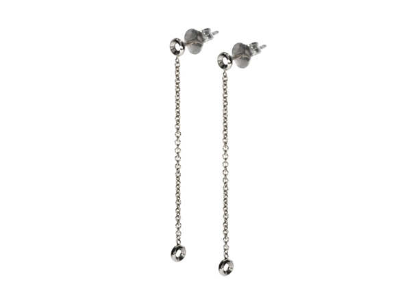 Diamond Chain Earrings-2 Stones
