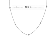 Bezel Diamond Necklace 1.01 CTW