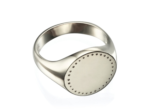 Picture of Engraved Round Signet Ring