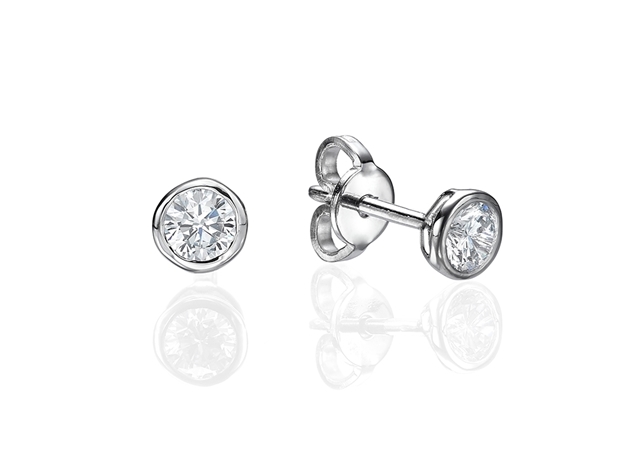 Picture of Bezel Set Earrings 0.2 CTW