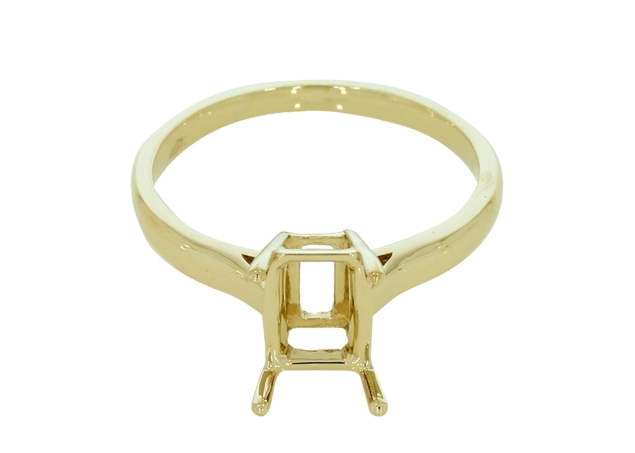 Picture of Emerald Cut Diamond Solitaire Ring