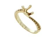 Picture of Four Prong Twist Ring with Side Stones