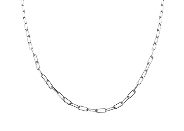 Picture of Flat Anchor Chain Rodium Plated 13x5mm