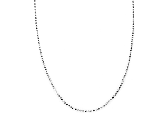 Picture of Diamond Cut Bead Chain Rodium Plated