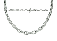 Picture of Designed Cable Chain Rodium Plated 121cm