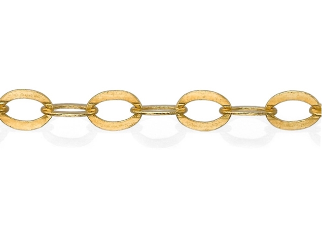 Изображение 2.2x1.5mm Gold Flat Link Chain.