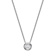 Bezel Set Diamond Necklace 3.0mm/0.10ct