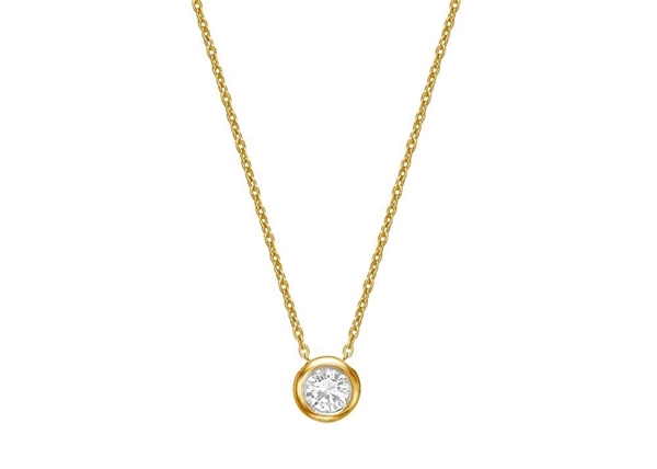 Picture of Bezel Set Diamond Necklace 2.5mm/0.05ct