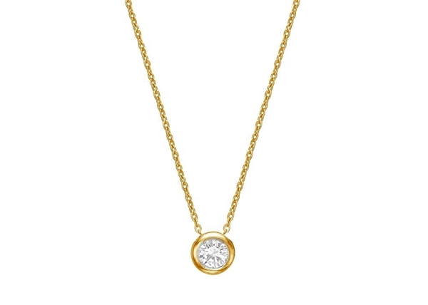 Picture of Bezel Set Diamond Necklace 2.5mm/0.05ct