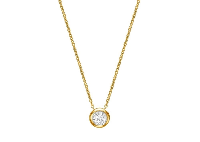 Picture of Bezel Set Diamond Necklace 2.5mm/0.05ct