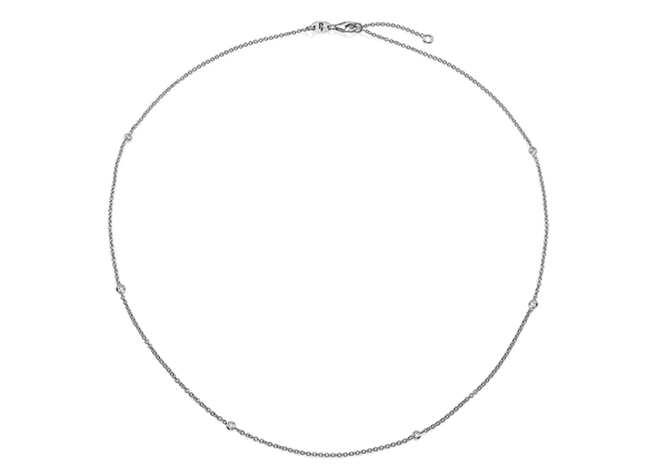 Picture of Bezel Set Diamond Necklace 0.12 CT TW
