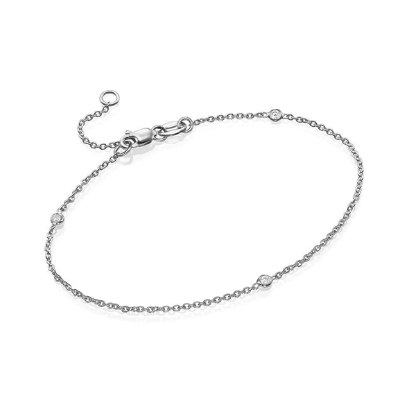 Diamond Bezel Set Necklace 0.06 CTW