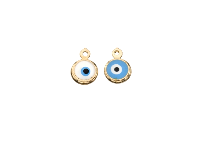 Picture of Enamel Round Evil Eye Pendant