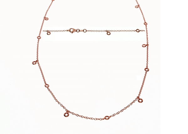 Bezel Diamond Necklace 0.45 CTW
