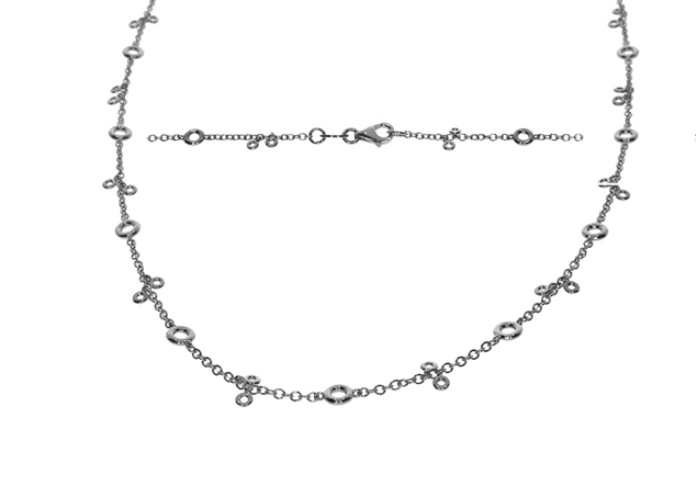 Bezel Diamond Necklace 2.65 CTW