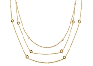 Bezel Set Diamond Necklace-by Meter