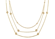 Bezel Set Diamond Necklace-by Meter