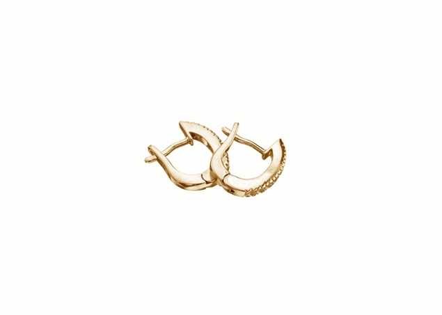 13x10mm Diamond Hoop Earring