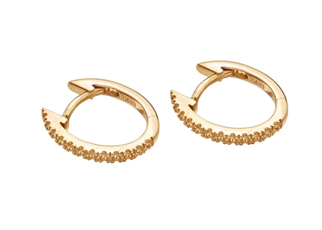 Diamond Hoop Earrings - Diamond Lever Back | Pasternak Findings Since 1981