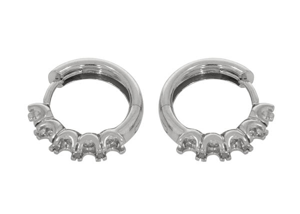 16mm Diamond Hoop Earring