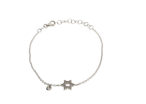 Shield of David  Bracelet with Diamond