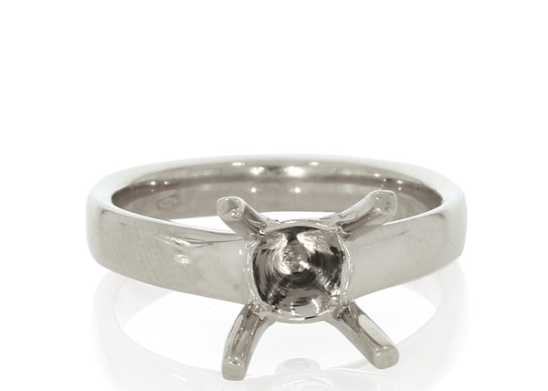 Four Prong Solitaire Cathedral Ring