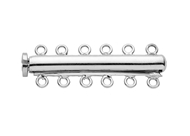 Round Tube Pearle Clasp 6 Lines