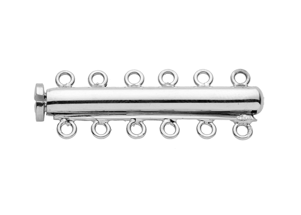 Round Tube Pearle Clasp 6 Lines