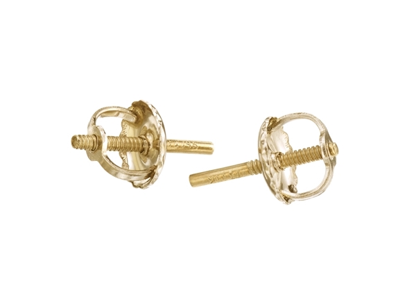 Double Threaded Earring Back, Double Threaded Earring Back