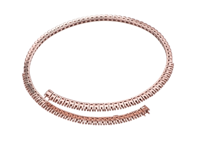 Pave Diamond Bangle-2 Lines