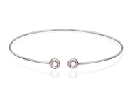 Diamond Flexible Tube Bangle 1.5mm