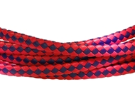 6x3mm Braided Genuine leather cord (Pink/Purple)